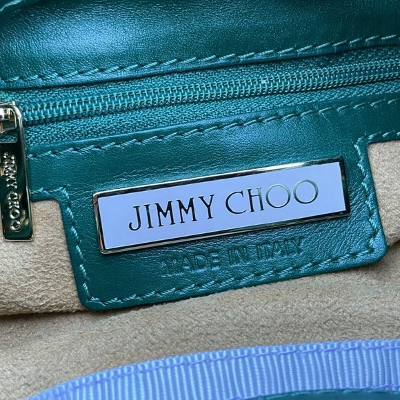 Jimmy Choo Roquette Bag Leopard Print Patent Leather Shoulder Bag Made in Italy - Picture 10 of 13